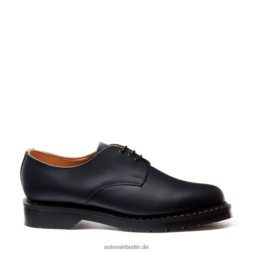 Männer Solovair Schwarzer Fettiger Gibson-schuh 0284f176