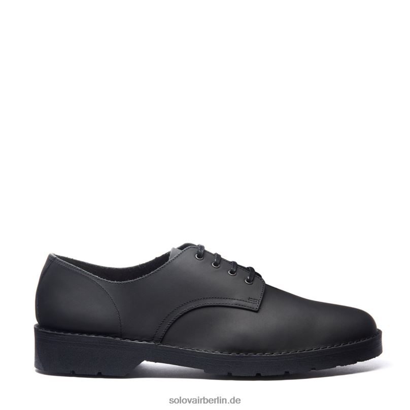 Männer Solovair Schwarzer, Gewachster Gibson-schuh Mit 4 ösen 0284f186