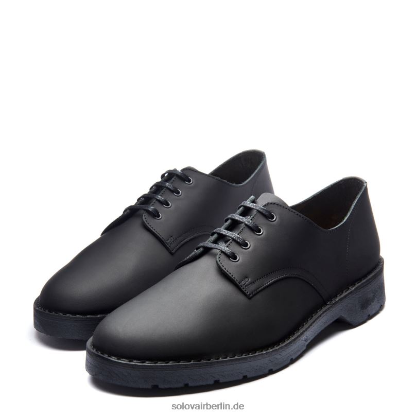 Männer Solovair Schwarzer, Gewachster Gibson-schuh Mit 4 ösen 0284f186