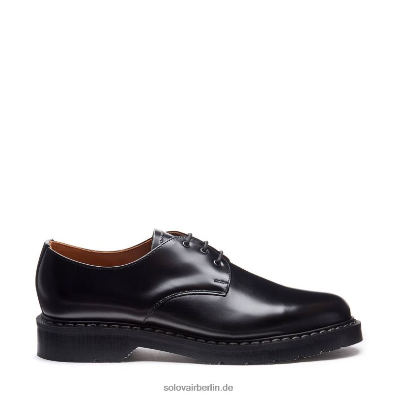 Männer Solovair Schwarzer Hochglänzender Gibson-schuh 0284f175