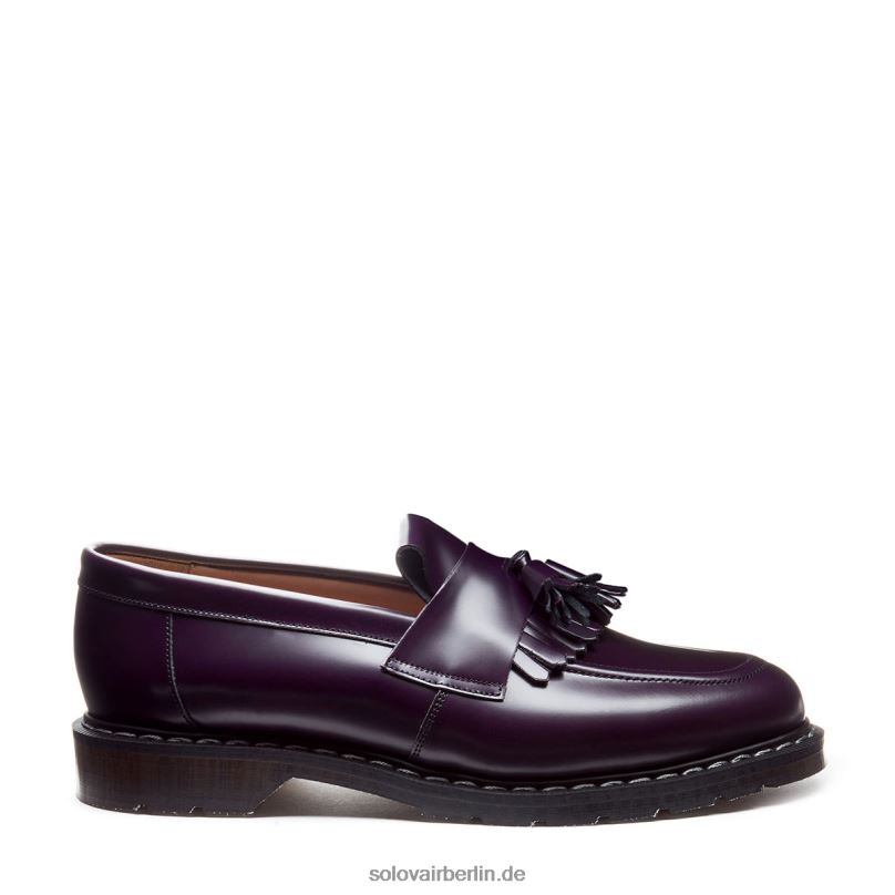 Männer Solovair Lila Hi-shine Quasten-loafer 0284f206