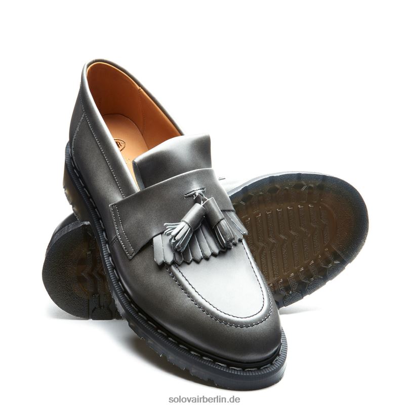 Männer Solovair Loafer In Mondgrau Mit Hochglänzenden Quasten 0284f211