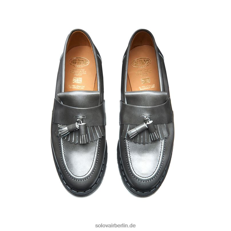 Männer Solovair Loafer In Mondgrau Mit Hochglänzenden Quasten 0284f211
