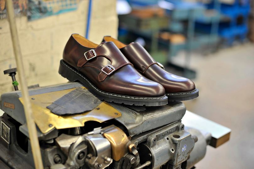 Männer Solovair Bordeauxroter Mönchschuh Mit Doppelschnalle Zum Abreiben 0284f216