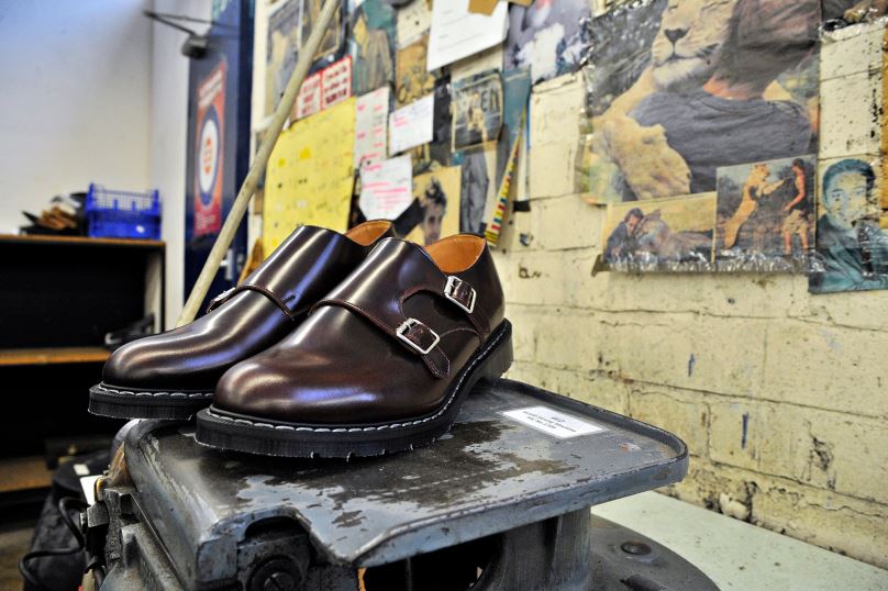 Männer Solovair Bordeauxroter Mönchschuh Mit Doppelschnalle Zum Abreiben 0284f216