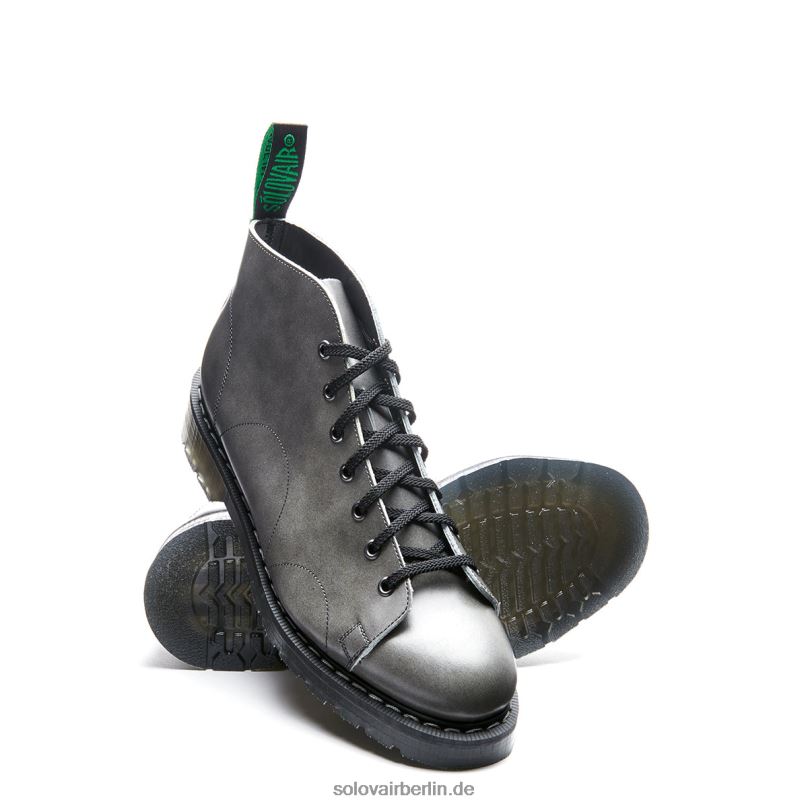 Männer Solovair Affenstiefel Mit 7 ösen In Mondgrau Hi Shine 0284f154