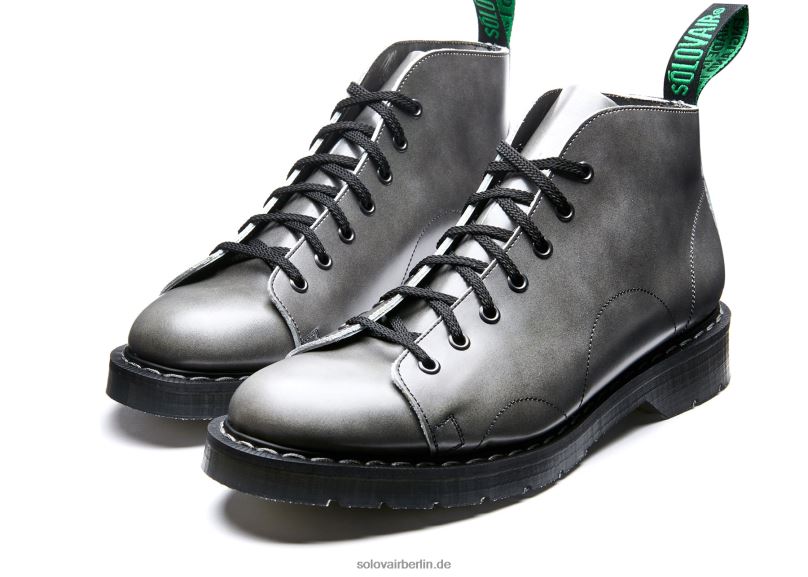 Männer Solovair Affenstiefel Mit 7 ösen In Mondgrau Hi Shine 0284f154
