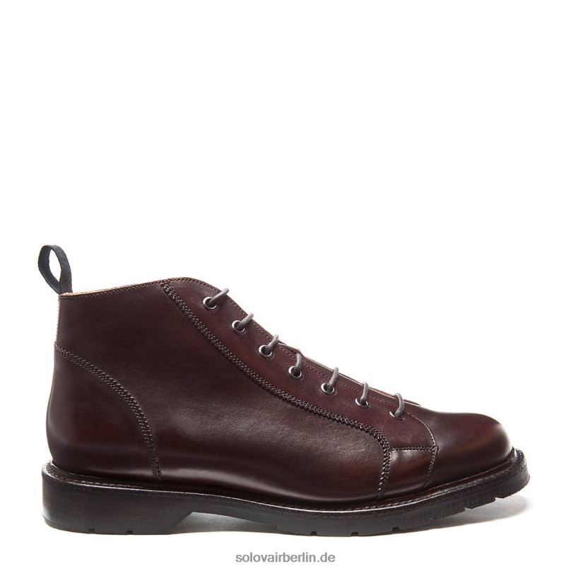 Männer Solovair Burgunder Affenstiefel 0284f157