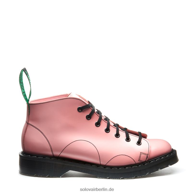 Männer Solovair Hochglänzender Affenstiefel In Blush Pink 0284f146