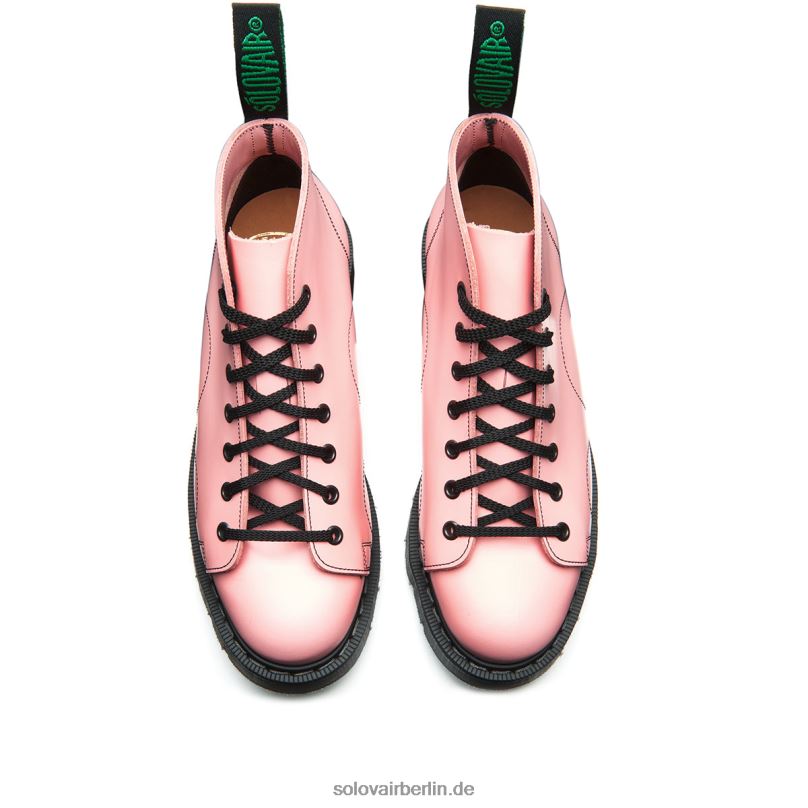 Männer Solovair Hochglänzender Affenstiefel In Blush Pink 0284f146