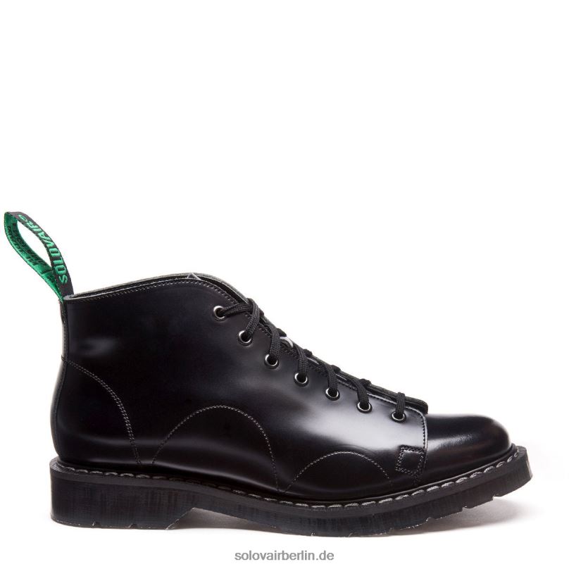 Männer Solovair Schwarzer Hochglänzender Affenstiefel 0284f144