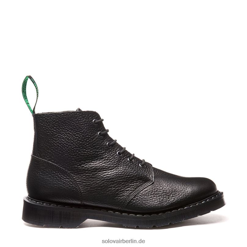 Männer Solovair Schwarzer Astronautenstiefel Mit 6 ösen 0284f6