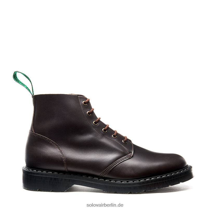 Männer Solovair Brauner, Fettiger 6-loch-astronautenstiefel 0284f3