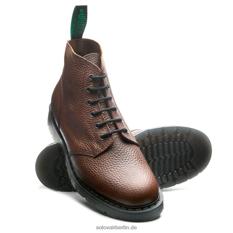 Männer Solovair Gaucho Brauner Astronautenstiefel Mit 6 ösen 0284f18