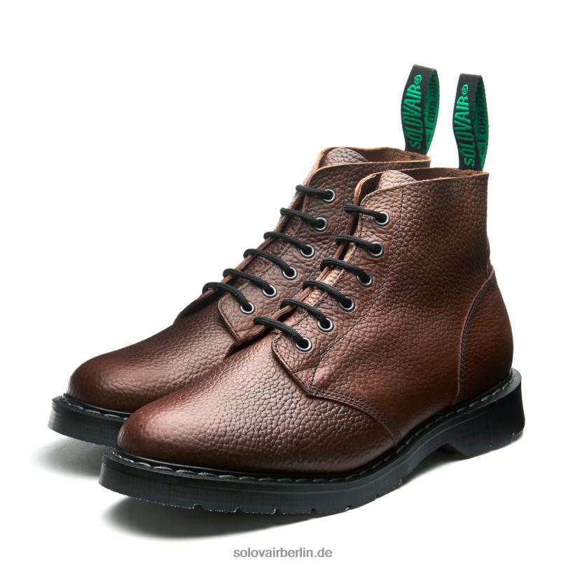 Männer Solovair Gaucho Brauner Astronautenstiefel Mit 6 ösen 0284f18