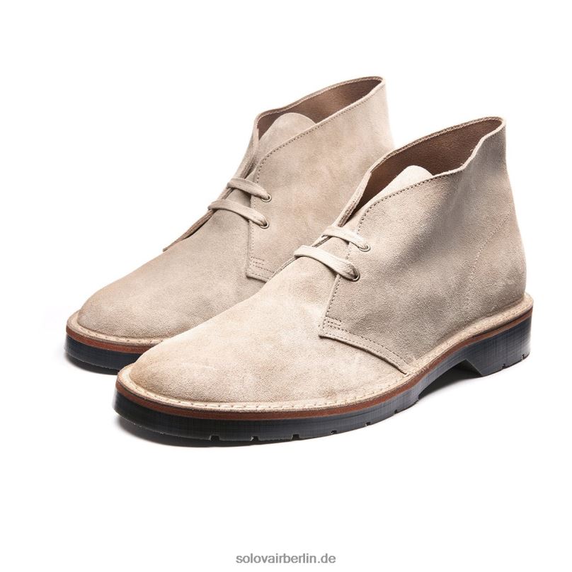 Männer Solovair Chukka-stiefel Aus Sandfarbenem Wildleder 0284f31