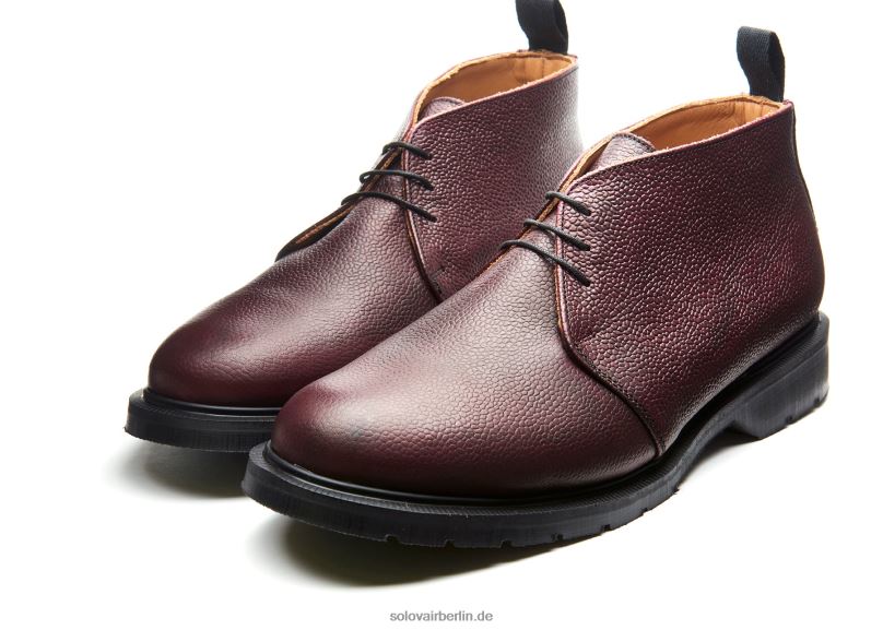 Männer Solovair Chukka-stiefel Mit 3 ösen In Burgunderrot 0284f26