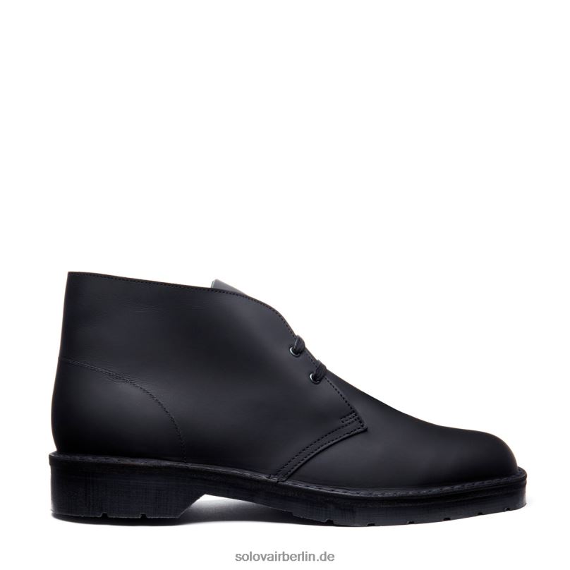 Männer Solovair Schwarzer Gewachster Chukka-stiefel 0284f32