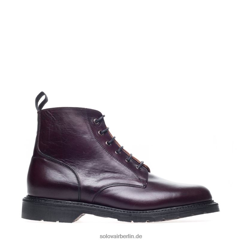 Männer Solovair Burgunder Horween Derby-stiefel Mit 6 ösen 0284f89
