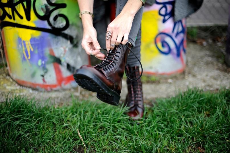 Männer Solovair Burgunder Rub-off 11-loch-derby-stiefel 0284f65