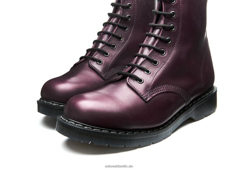 Männer Solovair Burgunderfarbener Gaucho-derby-stiefel Mit 8 ösen 0284f105