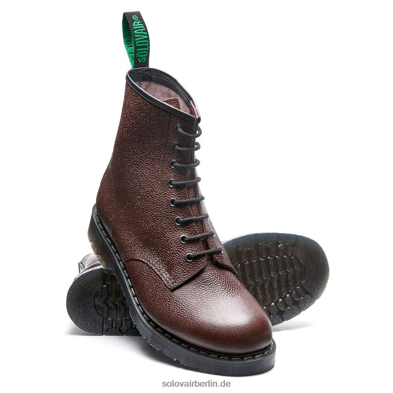 Männer Solovair Chili Grain 8-loch-derby-stiefel 0284f108