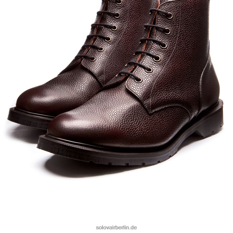 Männer Solovair Derby-stiefel Mit 6 ösen In Burgunderrot 0284f84