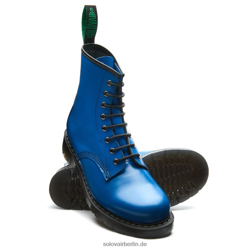 Männer Solovair Electric Blue 8-loch-derby-stiefel 0284f109
