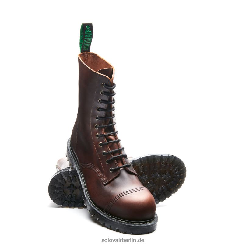 Männer Solovair Gaucho Crazy Horse 11-loch-derby-stiefel Mit Stahlkappe 0284f67