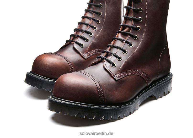 Männer Solovair Gaucho Crazy Horse 11-loch-derby-stiefel Mit Stahlkappe 0284f67