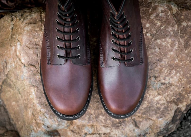Männer Solovair Gaucho Crazy Horse 8-loch-derby-stiefel 0284f64