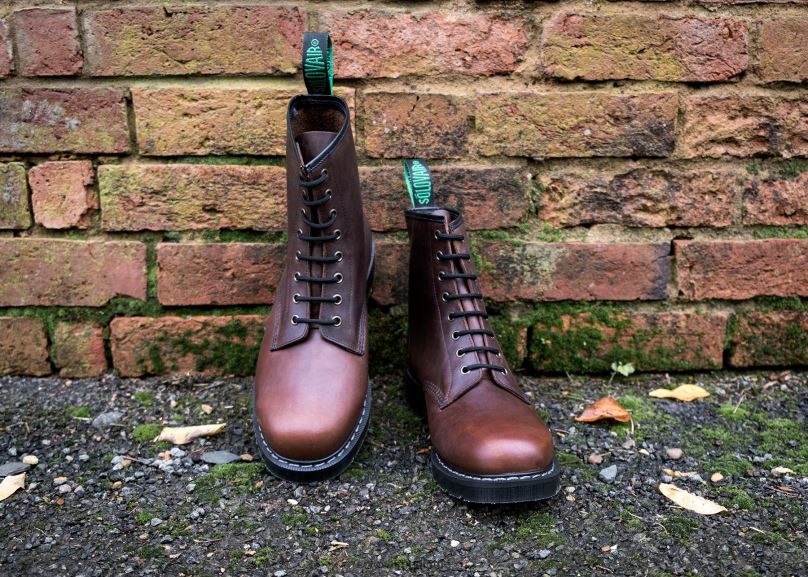 Männer Solovair Gaucho Crazy Horse 8-loch-derby-stiefel 0284f64
