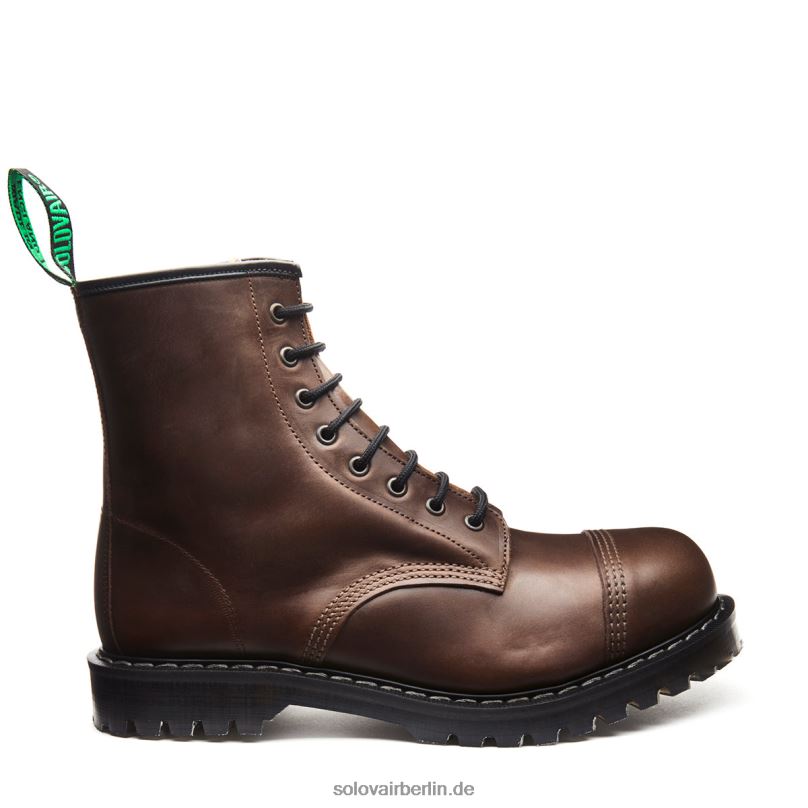 Männer Solovair Gaucho Crazy Horse 8-loch-derby-stiefel Mit Stahlkappe 0284f103