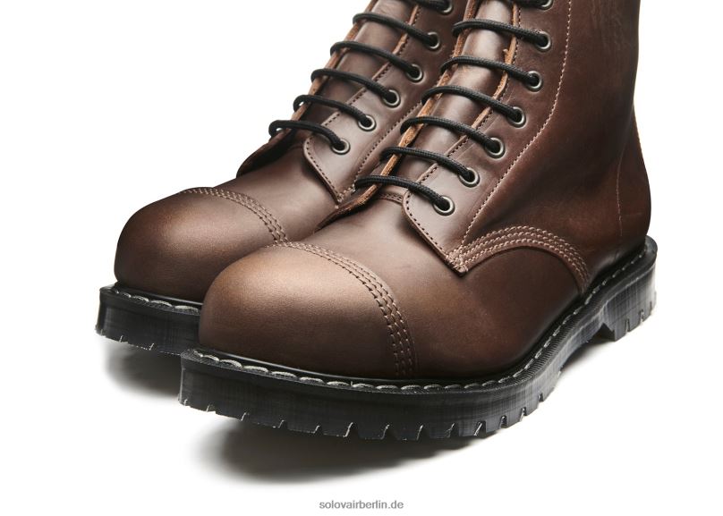 Männer Solovair Gaucho Crazy Horse 8-loch-derby-stiefel Mit Stahlkappe 0284f103