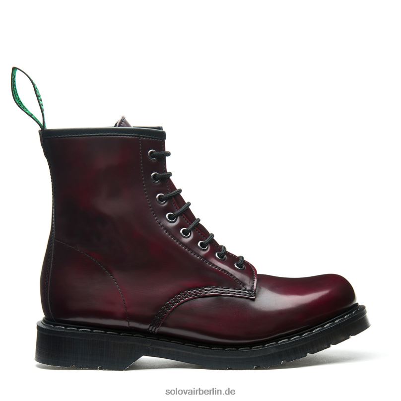 Männer Solovair Kirschroter, Veganer 8-loch-derby-stiefel Zum Abreiben 0284f102