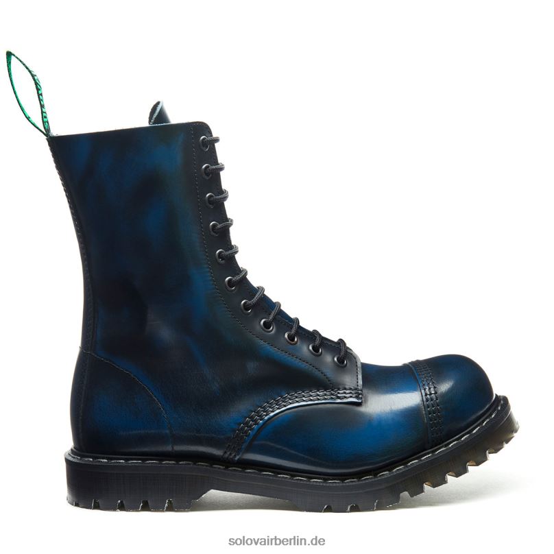 Männer Solovair Marineblauer 11-loch-derby-stiefel Mit Stahlkappe 0284f121