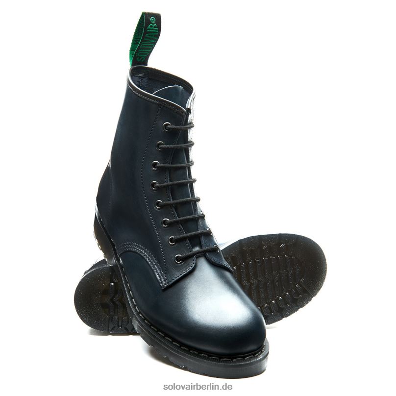 Männer Solovair Marineblauer Gaucho-derby-stiefel Mit 8 ösen 0284f106