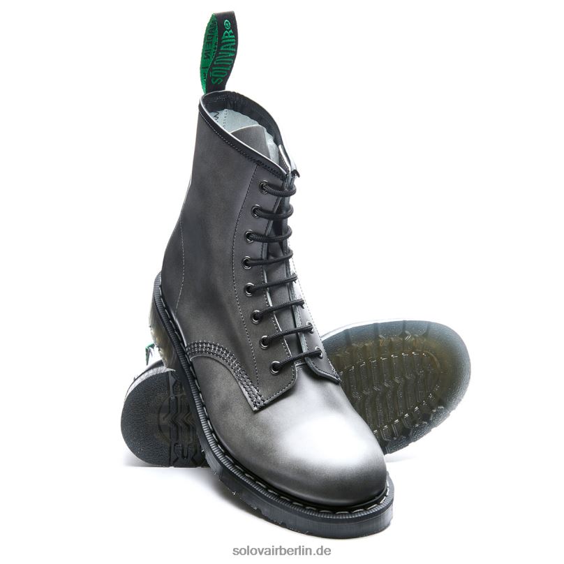 Männer Solovair Mondgrauer Hi Shine 8-loch-derby-stiefel 0284f113