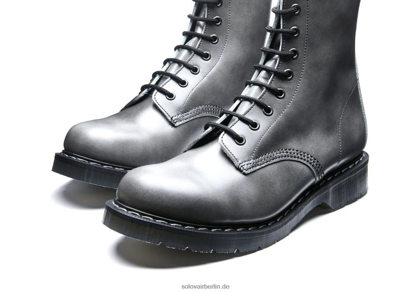 Männer Solovair Mondgrauer Hi Shine 8-loch-derby-stiefel 0284f113