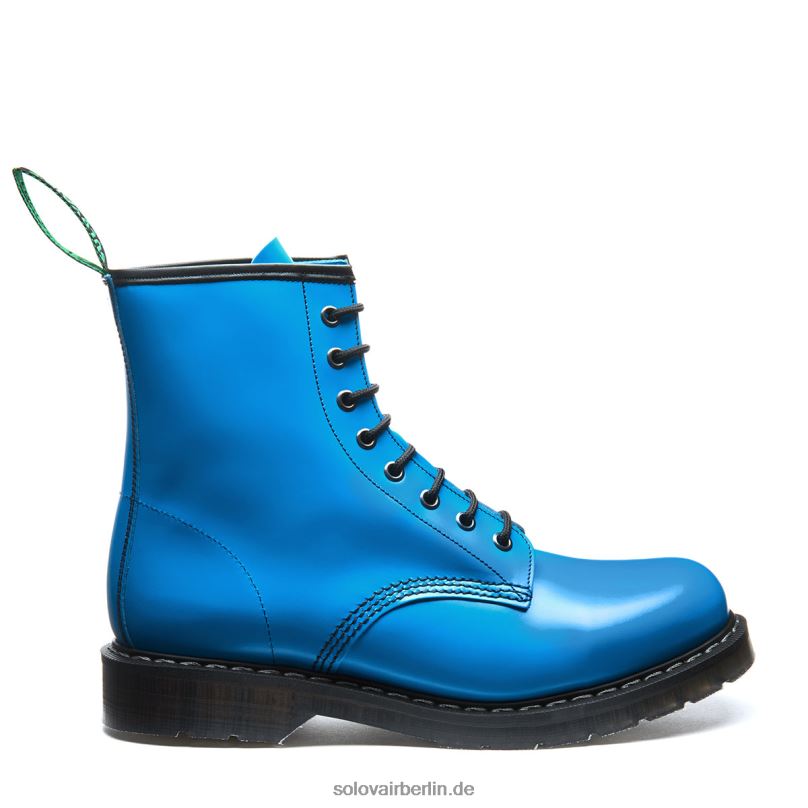 Männer Solovair Neonblauer 8-loch-derby-stiefel 0284f110