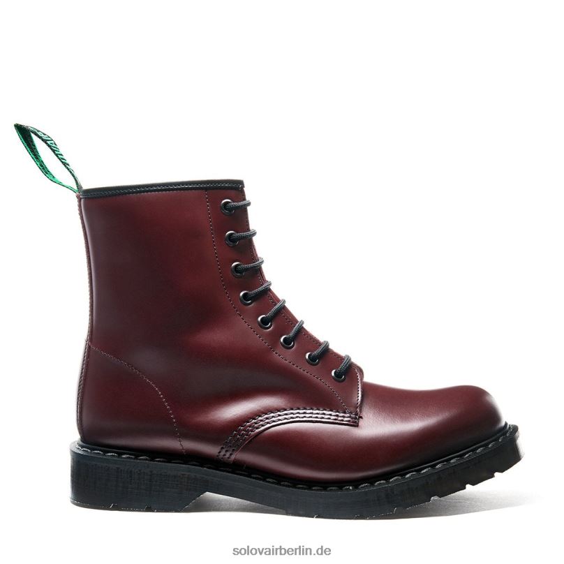 Männer Solovair Oxblood Hi-shine Derby-stiefel Mit 8 ösen 0284f69