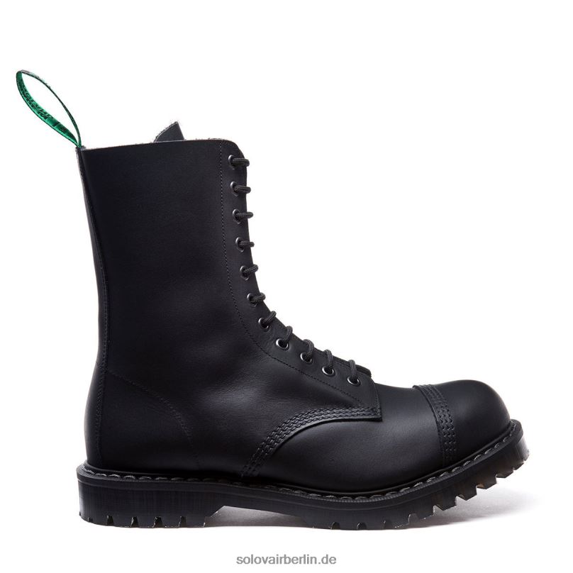 Männer Solovair Schwarzer, Fettiger 11-loch-derby-stiefel Mit Stahlkappe 0284f68