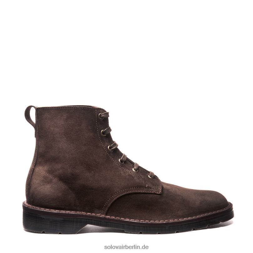 Männer Solovair Brauner 6-loch-derby-stiefel Aus Wildleder 0284f92