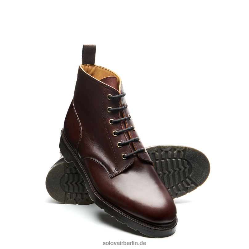 Männer Solovair Brauner Horween 6-loch-derby-stiefel 0284f86