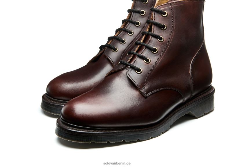 Männer Solovair Brauner Horween 6-loch-derby-stiefel 0284f86