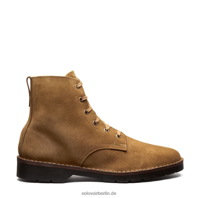 Männer Solovair Hellbrauner Wildleder-derby-stiefel Mit 6 ösen 0284f73
