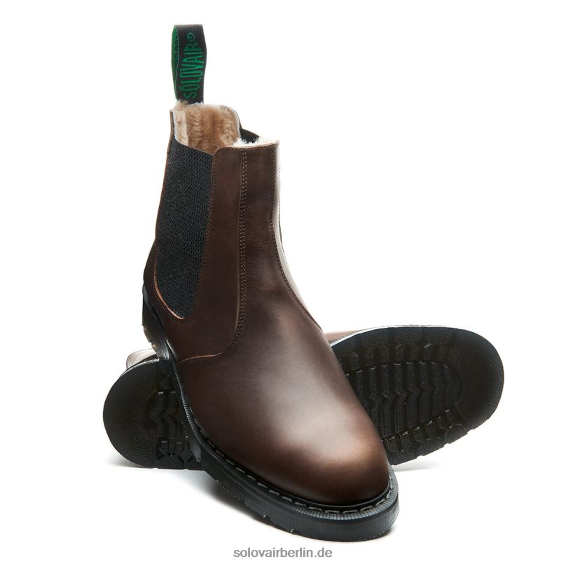 Männer Solovair Gaucho Crazy Horse Händlerstiefel Mit Lammfellfutter 0284f48