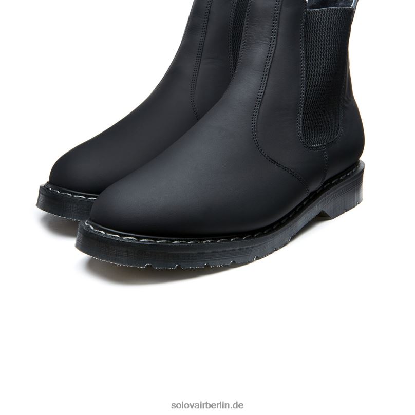 Männer Solovair Händlerstiefel Mit Schwarzem, Fettigem Lammfellfutter 0284f49