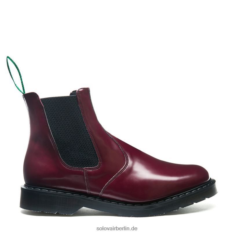 Männer Solovair Merlot Veganer Hi-shine Händlerstiefel 0284f44