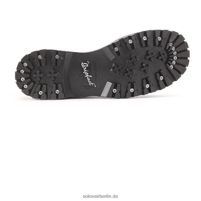 Männer Solovair Schwarzer, Hochglänzender Händlerstiefel Mit Stahlkappe 0284f47